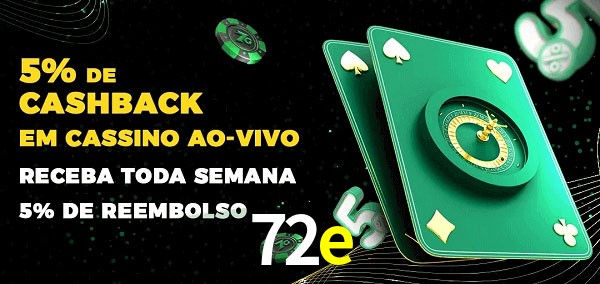 Promoções do cassino ao Vivo 72e